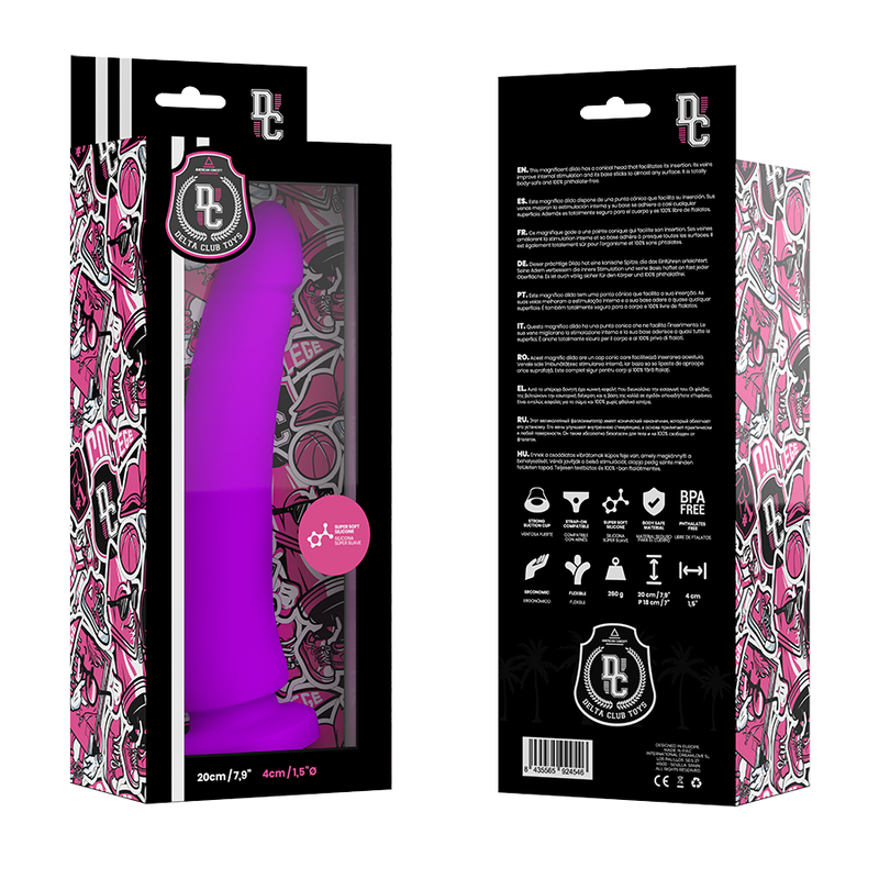 DELTA CLUB - TOYS LILAC DILDO MEDICAL SILICONE 20 CM -O- 4 CM - 53Xshop