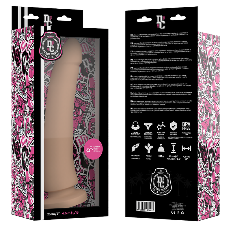 DELTA CLUB - TOYS NATURAL DILDO MEDICAL SILICONE 23 CM -O- 4.5 CM - 53Xshop