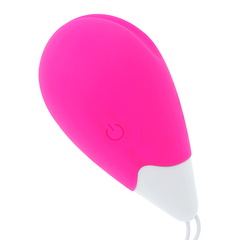 OHMAMA - TEXTURED VIBRATING EGG 10 MODES PINK AND WHITE - 53Xshop