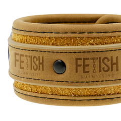 FETISH SUBMISSIVE ORIGEN - VEGAN LEATHER HANDCUFFS WITH NEOPRENE LINING - 53Xshop