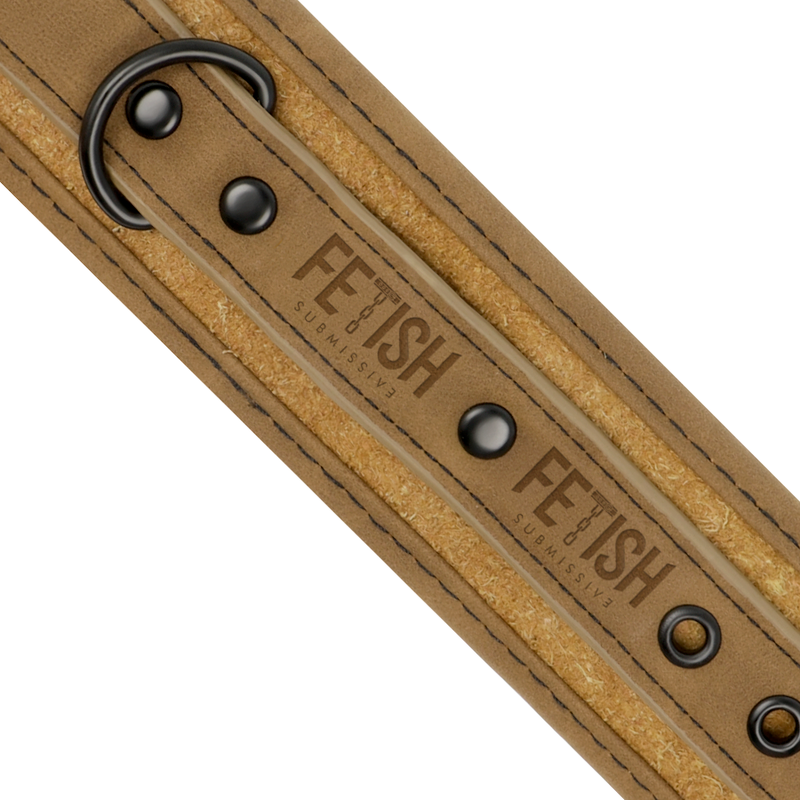FETISH SUBMISSIVE ORIGEN - VEGAN LEATHER ANKLE CUFFS WITH NEOPRENE LINING - 53Xshop