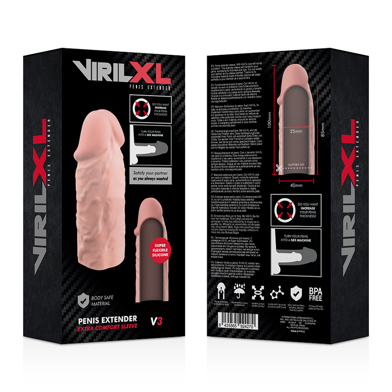 VIRILXL - LIQUID SILICONE V3 NATURAL PENIS EXTENSION - 53Xshop