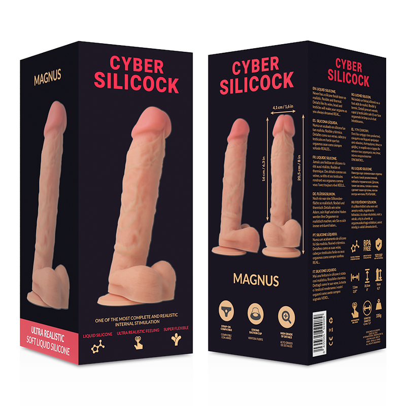 CYBER SILICOCK - ULTRA REALISTIC SOFT LIQUID SILICONE DONG 20.5 CM -O- 4.1 CM - 53Xshop