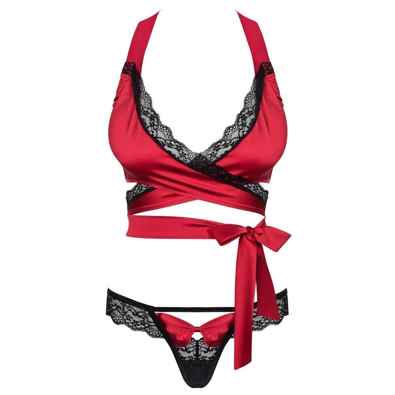 OBSESSIVE - SENSUELIA SET TWO PIECES RED XXL - 53Xshop