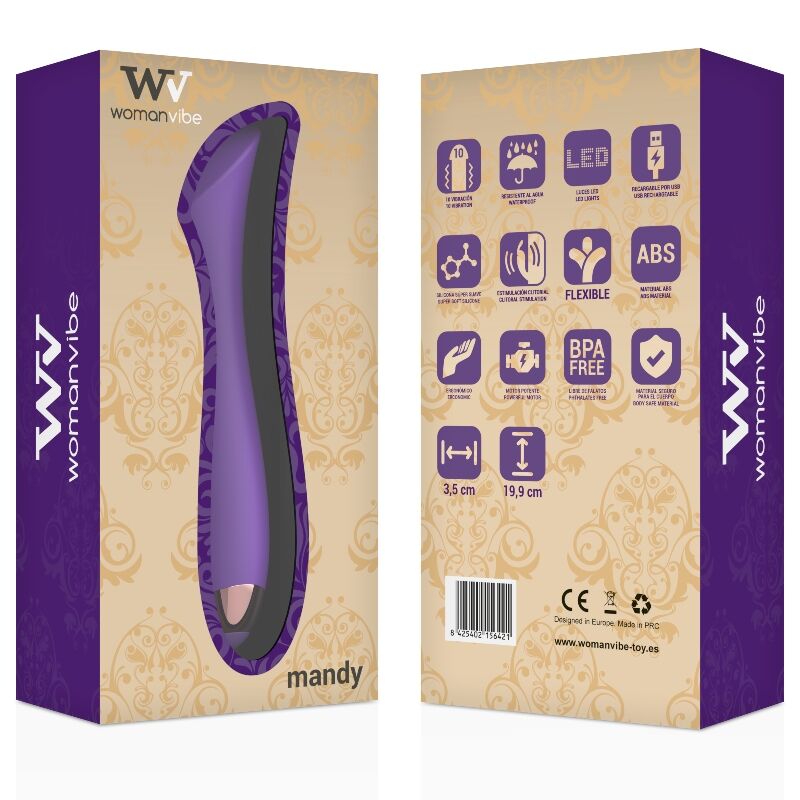 WOMANVIBE - MANDY "K" POINT SILICONE RECHARGEABLE VIBRATOR - 53Xshop