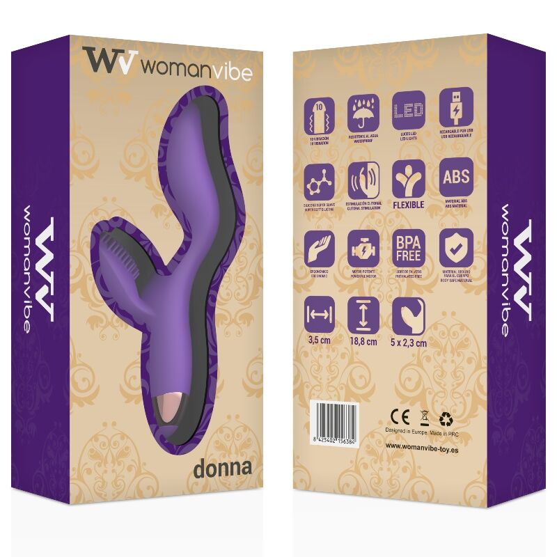 WOMANVIBE - DONNA RECHARGEABLE SILICONE VIBRATOR - 53Xshop