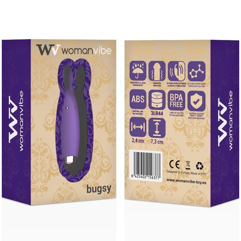 WOMANVIBE - BUGSY SILICONE RABBIT STIMULATOR - 53Xshop