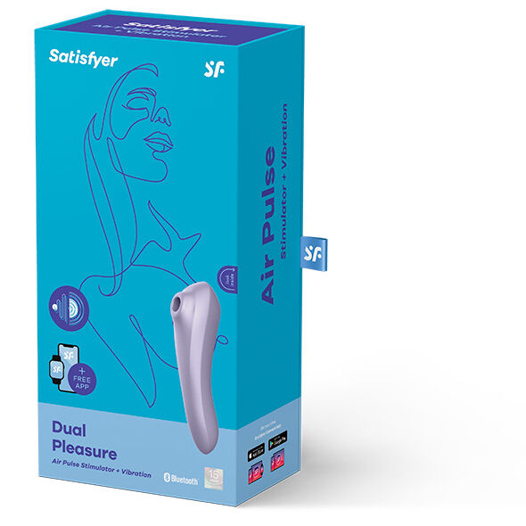 SATISFYER - DUAL PLEASURE AIR PULSE VIBRATOR MAUVE - 53Xshop