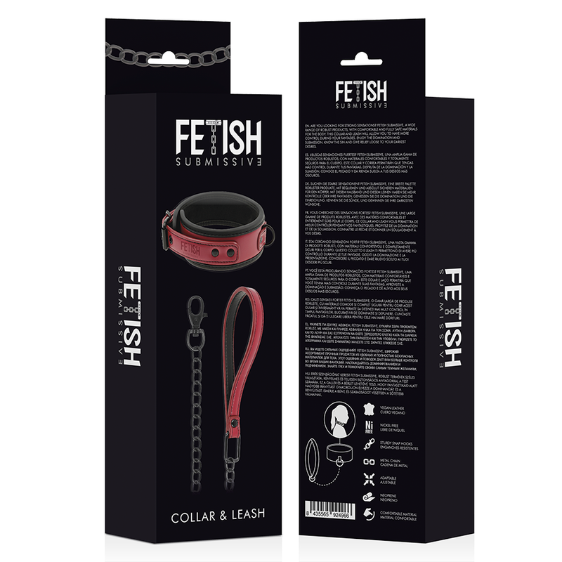 FETISH SUBMISSIVE DARK ROOM - NEOPRENE LINING CHAIN NECKLACE - 53Xshop