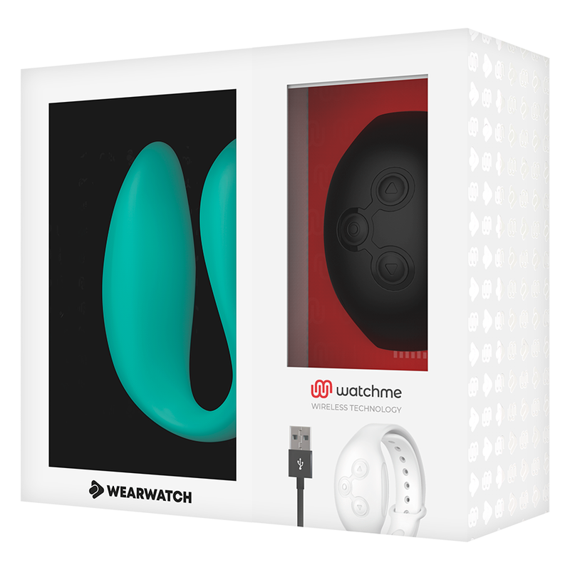 WEARWATCH - DUAL TECHNOLOGY VIBRATOR WATCHME AQUAMARINE / JET - 53Xshop