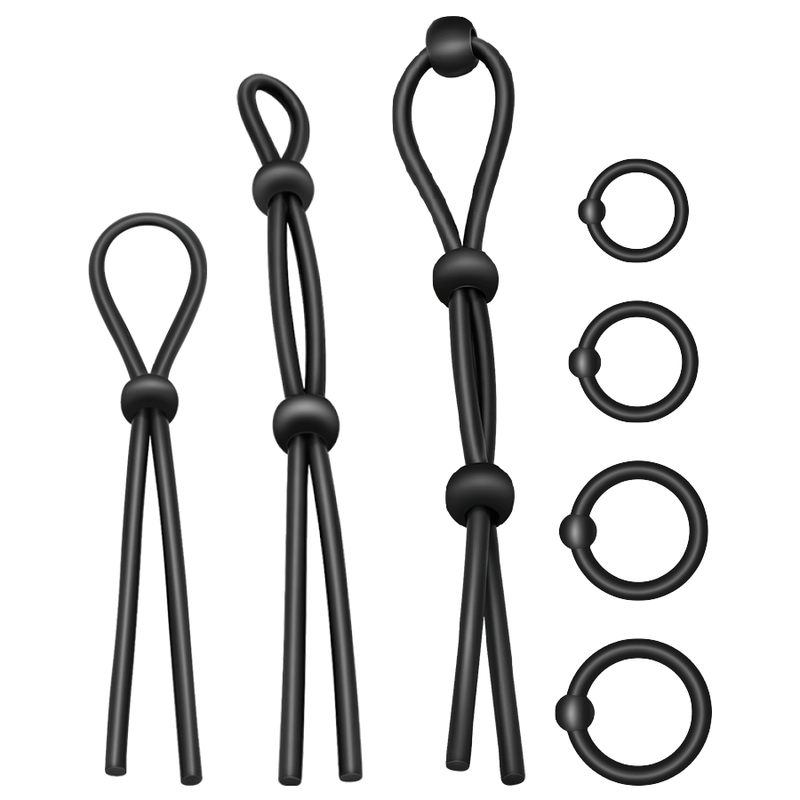 ADDICTED TOYS - FLEXIBLE SILICONE COCK RING SET 7 PIECES - 53Xshop